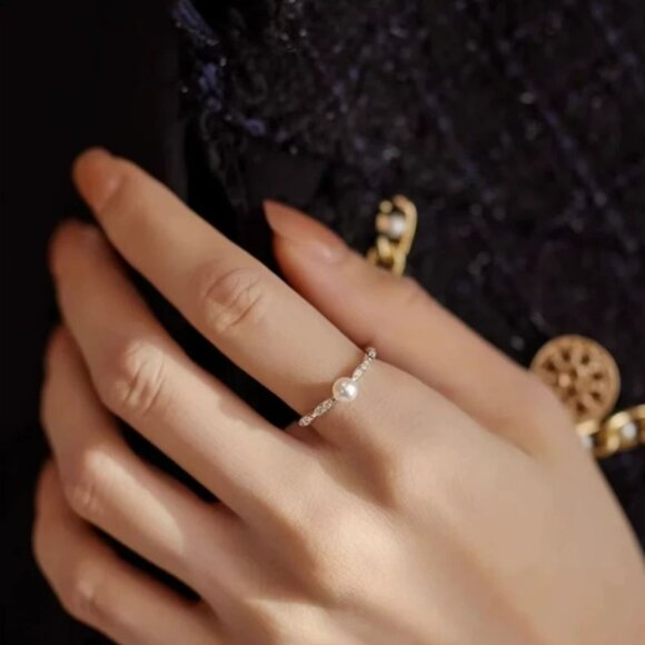 925 natural freshwater pearl ring - Picture 5 of 5